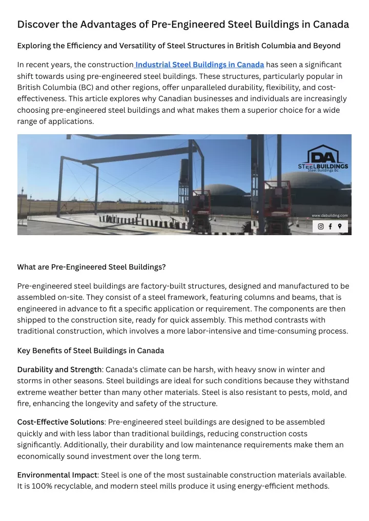discover the advantages of pre engineered steel