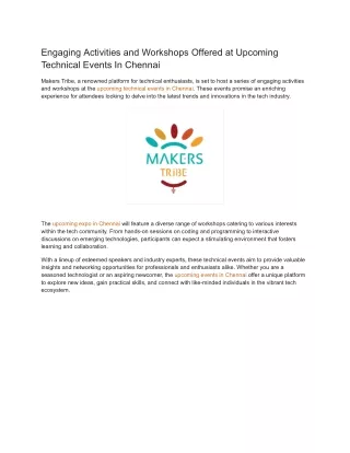 engaging activities and workshops offered