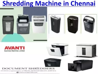 Shredding Machine Manufacturers in Chennai And Hyderabad India