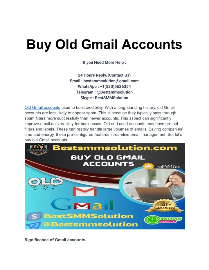 buy old gmail accounts