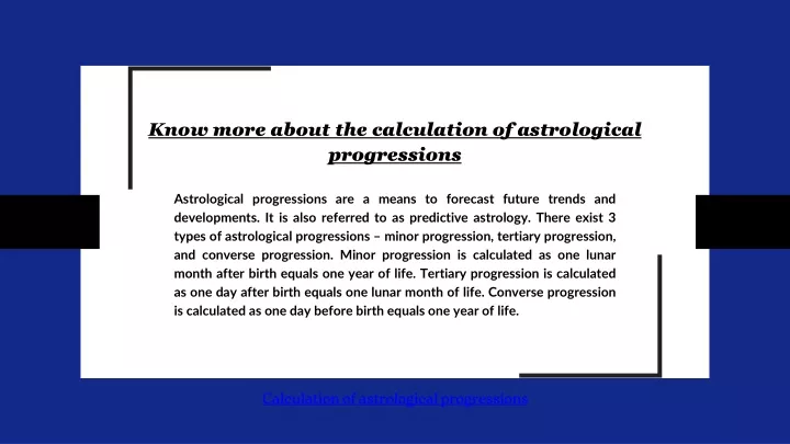 know more about the calculation of astrological
