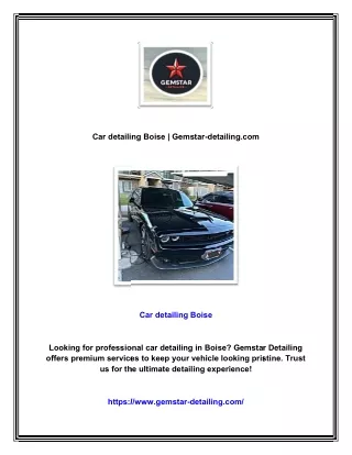 Car detailing Boise | Gemstar-detailing.com