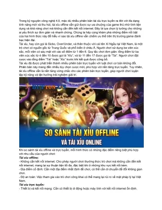 Giải Đáp Thắc Mắc Về Tài Xỉu Offline Tại Bet168 Us