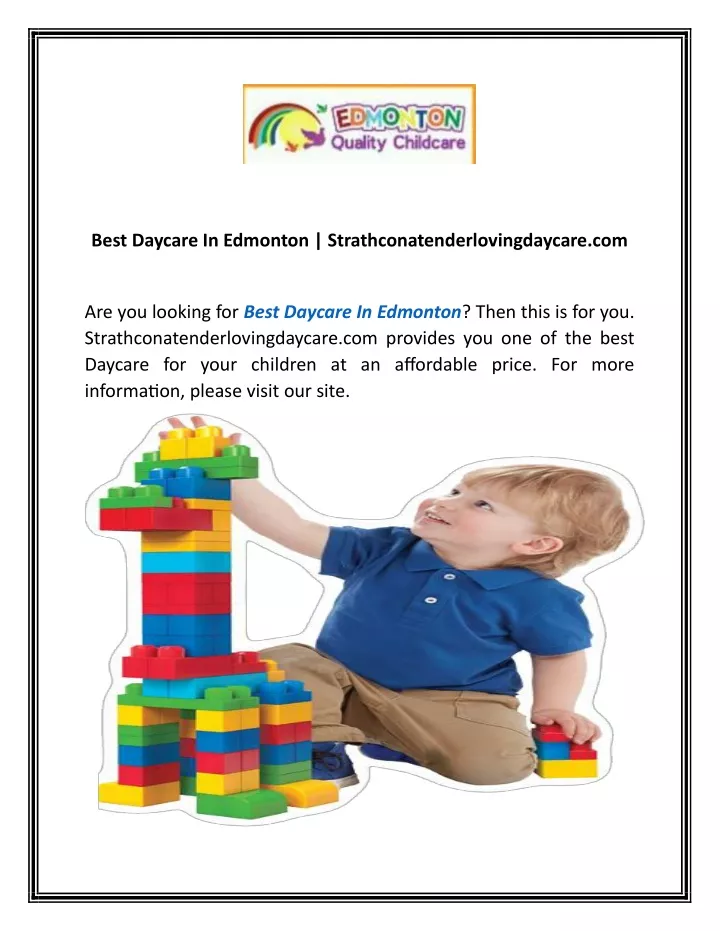 best daycare in edmonton