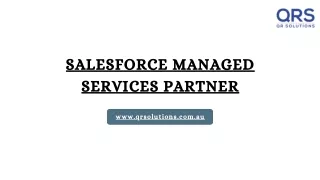 Salesforce managed services partner  managed service provider  QR Solutions