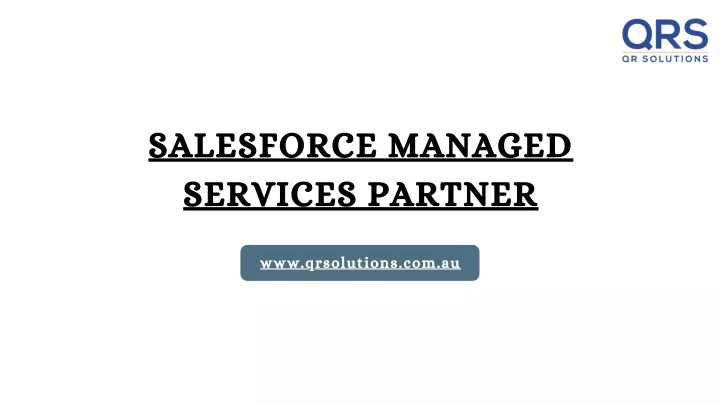 salesforce managed services partner