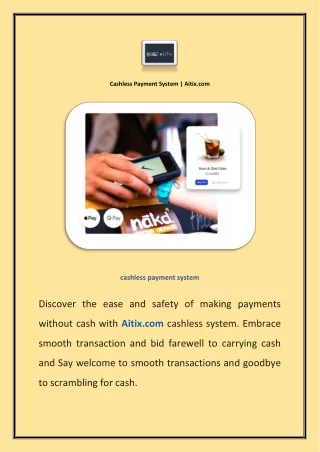 cashless payment system