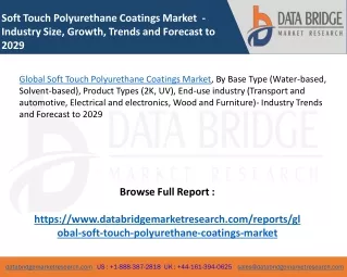 soft touch polyurethane coatings market industry