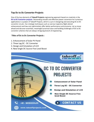 Top Dc to Dc Converter Projects