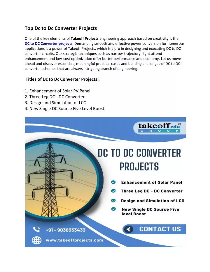 top dc to dc converter projects
