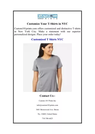 Customize Your T-Shirts in NYC