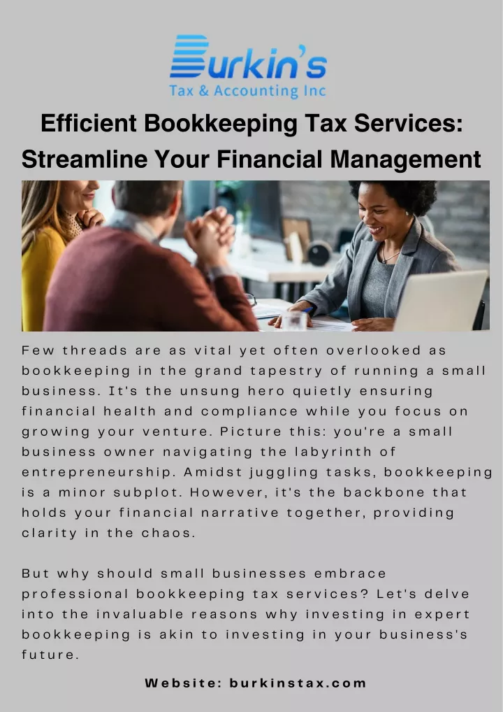 efficient bookkeeping tax services streamline