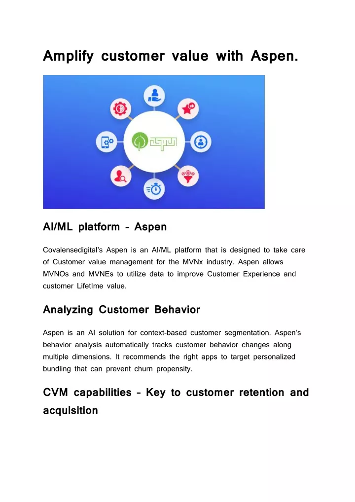 amplify customer value with aspen