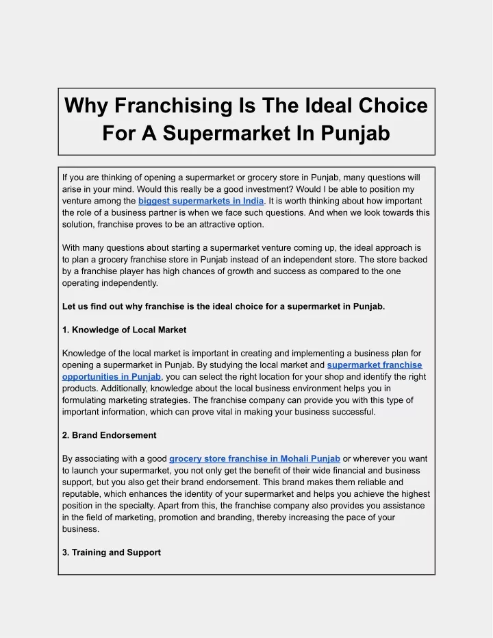 why franchising is the ideal choice