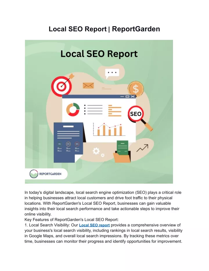 local seo report reportgarden