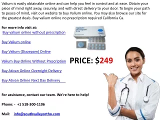 Buy valium online no prescription required California Ca