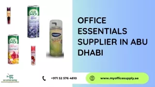 office essentials supplier in abu dhabi pptx