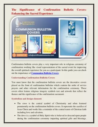 Communion Bulletin Covers