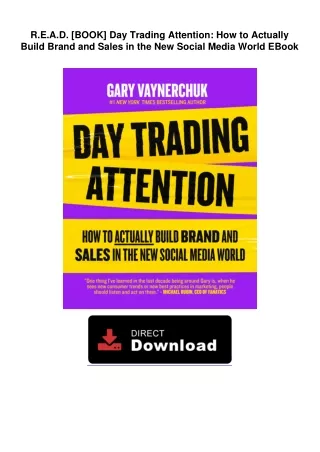 Ebook [Kindle]  Day Trading Attention: How to Actually Build Brand and Sales