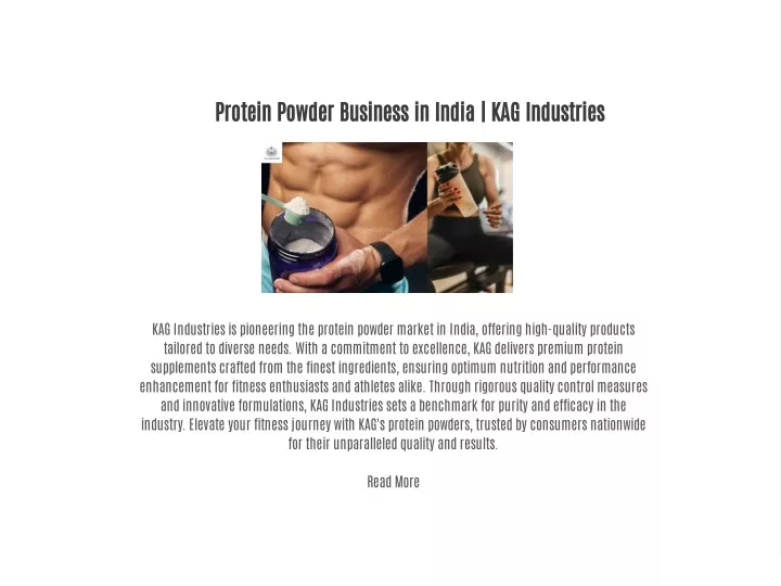 protein powder business in india kag industries