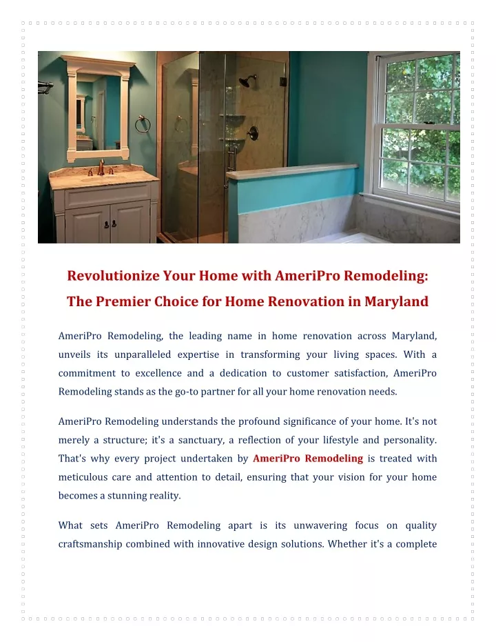 revolutionize your home with ameripro remodeling