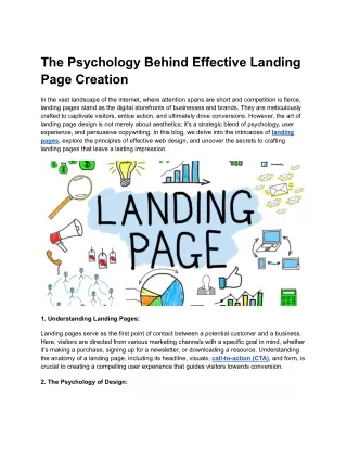 The Psychology Behind Effective Landing Page Creation