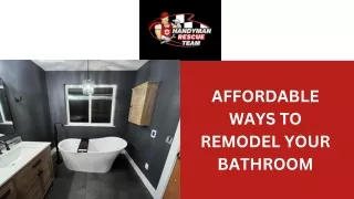 Affordable Ways To Remodel Your Bathroom