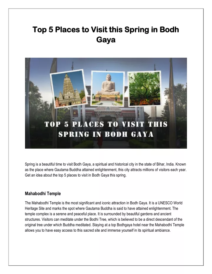 top 5 places to visit this spring in bodh