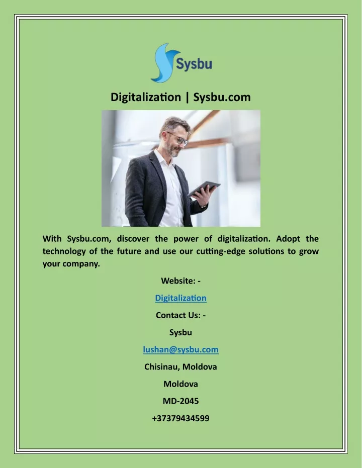 digitalization sysbu com