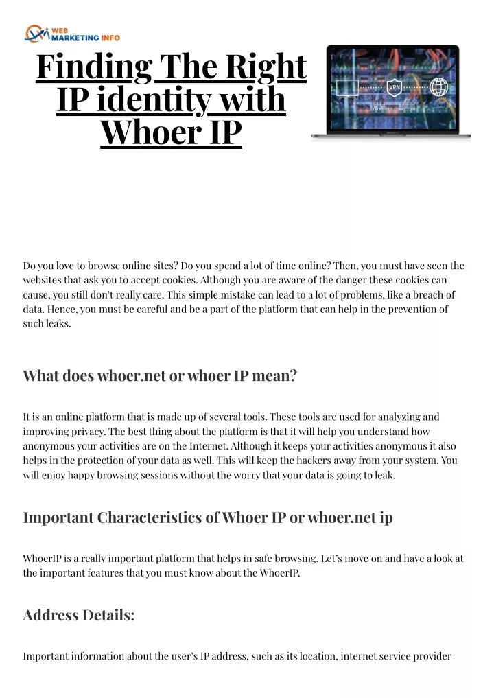 PPT - Retain IP Address Privacy with Whoer Whois PowerPoint ...