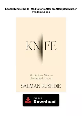 ((DOWNLOAD)) EPUB  Knife: Meditations After an Attempted Murder (English