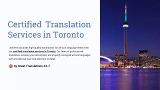 Certified Translation Services in Toronto Unleash Global Potential