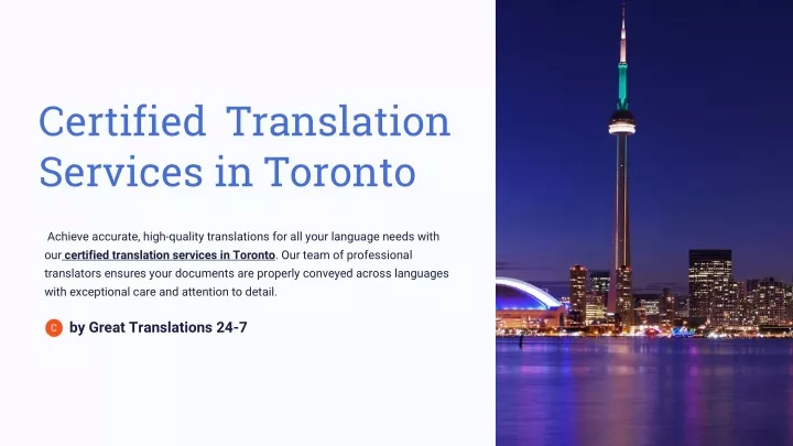 certified translation services in toronto