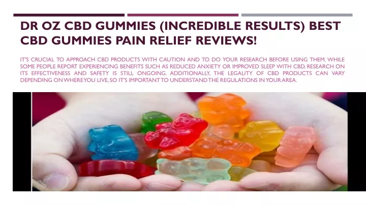 dr oz cbd gummies incredible results best