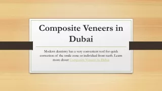 Composite Veneers in Dubai