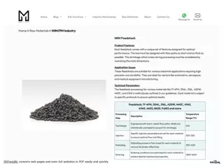 Metal Injection Moulding Feedstock Manufacturer & Supplier in the UK