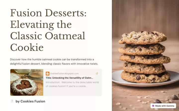 fusion desserts elevating the classic oatmeal