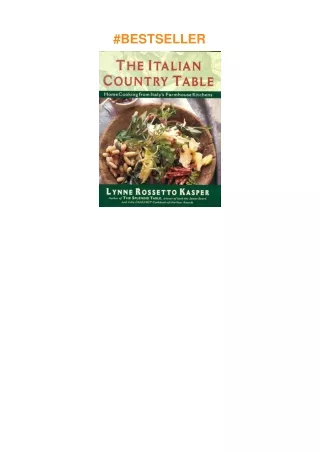 PDF✔️Download❤️ The Italian Country Table: Italian Country Table