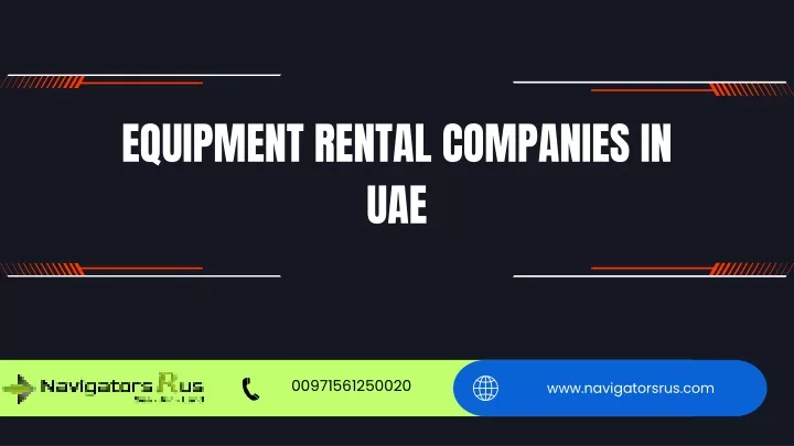 equipment rental companies in uae