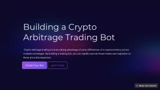 How to Create a Crypto Arbitrage Trading Bot?