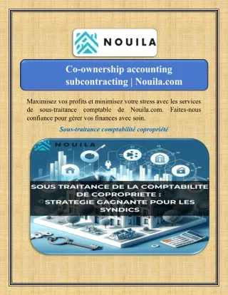 Co-ownership accounting subcontracting | Nouila.com