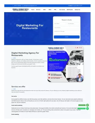 Digital Marketing For Restaurants