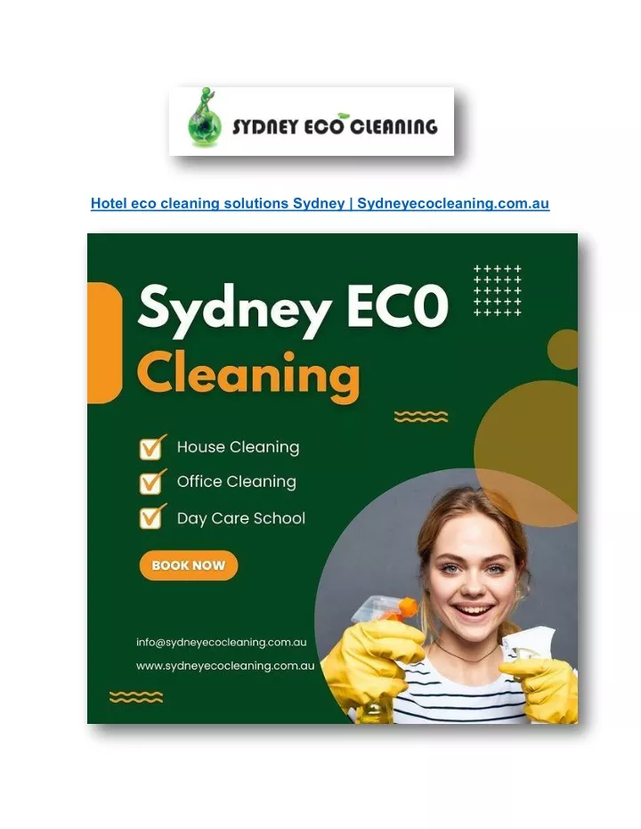 hotel eco cleaning solutions sydney