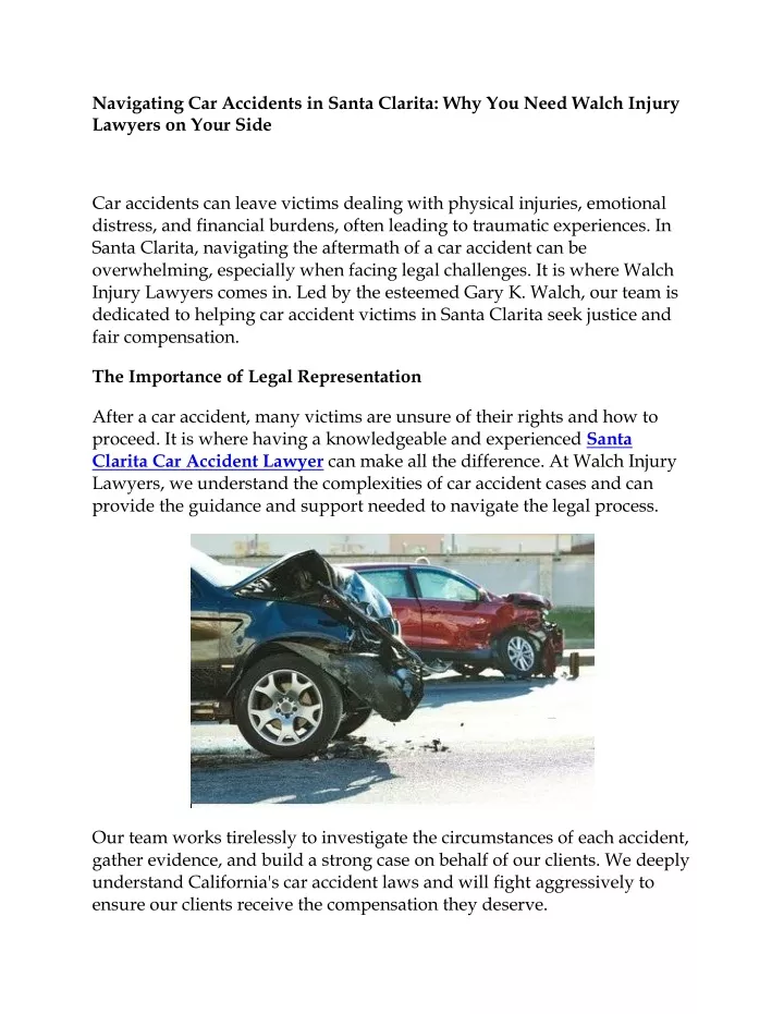 navigating car accidents in santa clarita