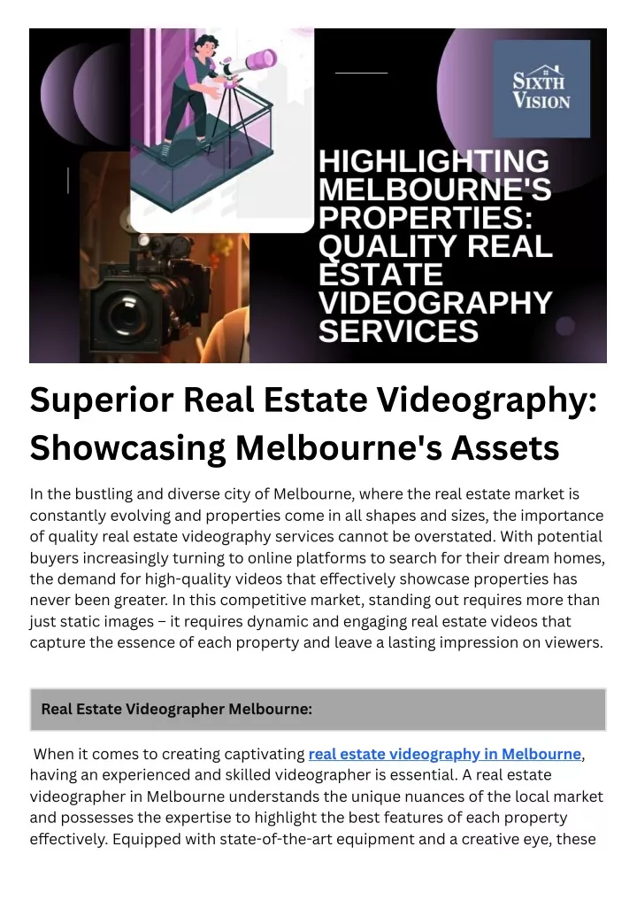 superior real estate videography showcasing