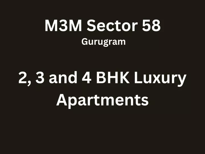 m3m sector 58 gurugram