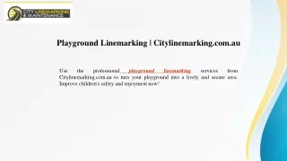 Playground Linemarking Citylinemarking.com.au