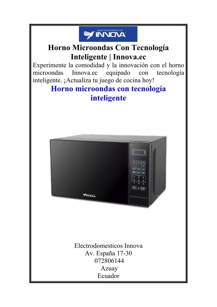 horno microondas con tecnolog a inteligente