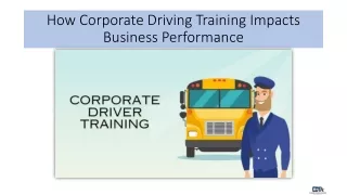 How Corporate Driving Training Impacts Business Performance