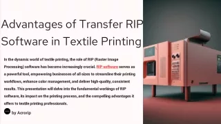 advantages of transfer rip software in textile